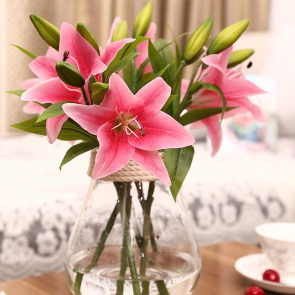 1pc 3 heads real touch pvc artificial silk lily flower wedding garden decoration home farmhouse decor festival gift a6540
1pc 3 heads real touch pvc artificial silk lily flower wedding garden decoration home farmhouse decor festival gift a6540