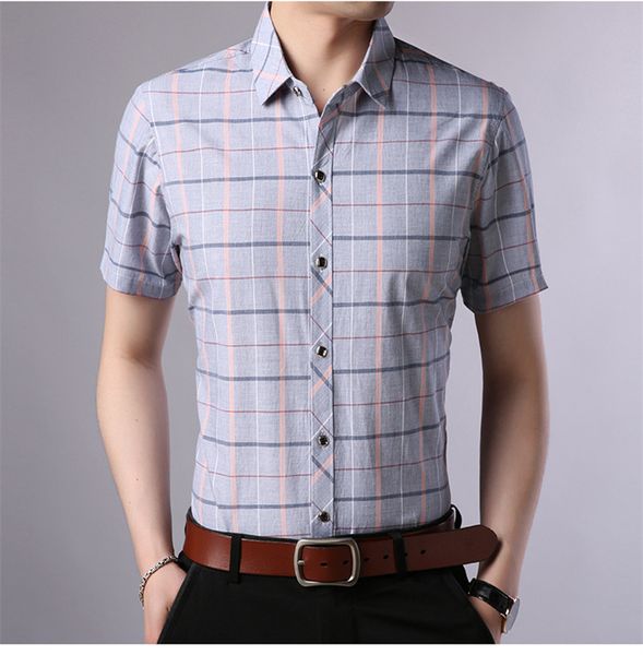 short sleeve plaid mens shirts slim summer turn down collar male clothing casual fashionable comfortable men designer clothing, White;black
short sleeve plaid mens shirts slim summer turn down collar male clothing casual fashionable comfortable men designer clothing, White;black