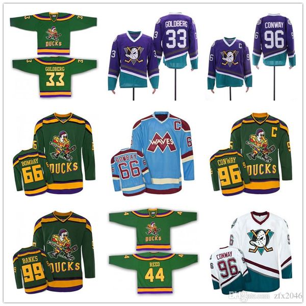 movie jersey custom mighty ducks bombay waves 66 gordon bombay 33 goldberg 96 conway 99 banks hockey jerseys blue green stitched customized, Black
movie jersey custom mighty ducks bombay waves 66 gordon bombay 33 goldberg 96 conway 99 banks hockey jerseys blue green stitched customized, Black