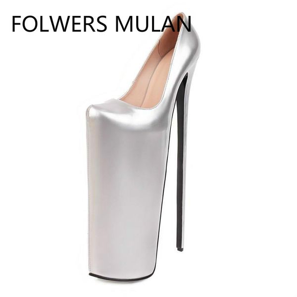 plus size shoes women high heels pointed toe platform ladies pumps gold silver leather zapatos de mujer nightclub footwear, Black
plus size shoes women high heels pointed toe platform ladies pumps gold silver leather zapatos de mujer nightclub footwear, Black