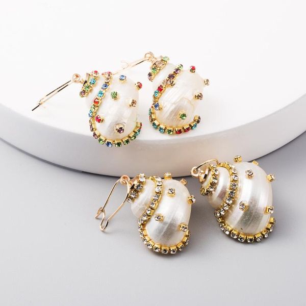 2020 new exaggeration rhinestones conch shell ocean beach wind trend drop earrings for women fashion jewelry accessories, Silver
2020 new exaggeration rhinestones conch shell ocean beach wind trend drop earrings for women fashion jewelry accessories, Silver