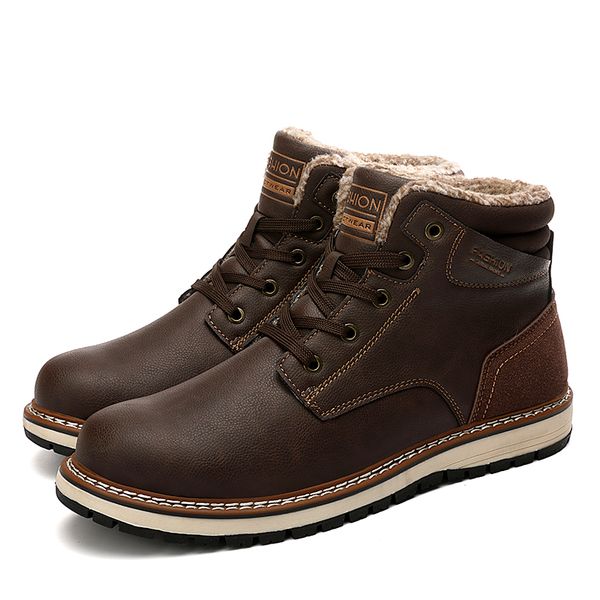 large size men fashion snow boots warm cotton winter shoes genuine leather ankle boot outdoor tooling platform botas zapatillas, Black
large size men fashion snow boots warm cotton winter shoes genuine leather ankle boot outdoor tooling platform botas zapatillas, Black