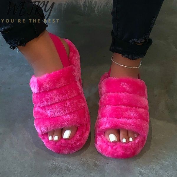women spring plush slippers 2020 ms flat bottom antiskid indoor all-around comfortable sandals outdoor pink fur slippers, Black
women spring plush slippers 2020 ms flat bottom antiskid indoor all-around comfortable sandals outdoor pink fur slippers, Black