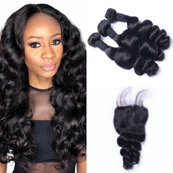 human hair loose wave 3 bundles with closure indian hair weave bundles with closure part 4x4 lace, Black;brown
human hair loose wave 3 bundles with closure indian hair weave bundles with closure part 4x4 lace, Black;brown