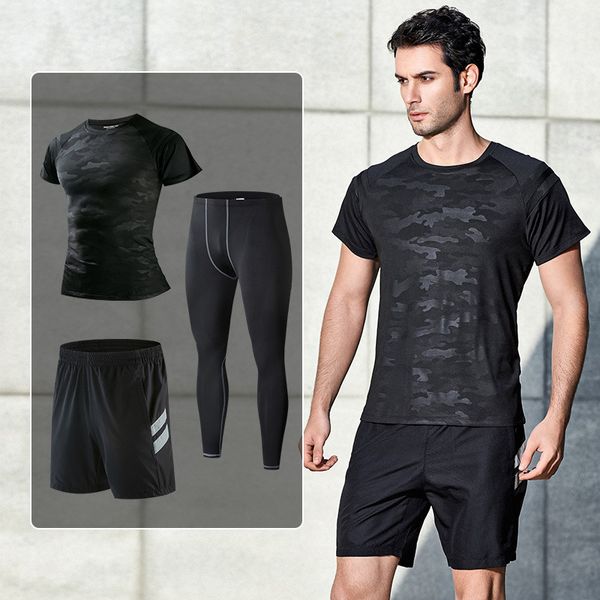 gym running sets men compression sportswear men's quick dry camouflage tights tracksuit training workout jogging sports suits, Black;blue
gym running sets men compression sportswear men's quick dry camouflage tights tracksuit training workout jogging sports suits, Black;blue