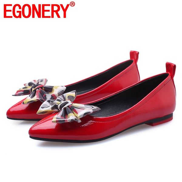 egonery cute woman boat shoes red black beige bowtie women's flats shoes spring autumn pointed toe office work
egonery cute woman boat shoes red black beige bowtie women's flats shoes spring autumn pointed toe office work