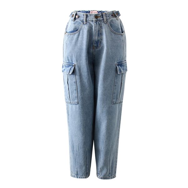 omikron new fashion women style trousers handsome high-waist classic female pants streetwear office lady loose jeans cargo pants, Blue
omikron new fashion women style trousers handsome high-waist classic female pants streetwear office lady loose jeans cargo pants, Blue