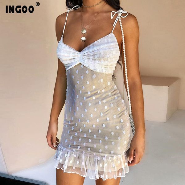 casual dresses ingoo spaghetti strap dot bodycon dress women summer elegant mesh ruffles strapless sleeveless lace up party nighy, Black;gray
casual dresses ingoo spaghetti strap dot bodycon dress women summer elegant mesh ruffles strapless sleeveless lace up party nighy, Black;gray