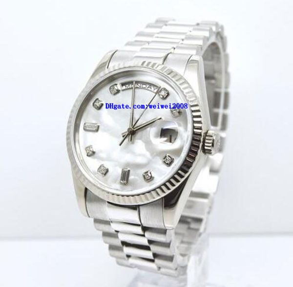 new 7style mens watches 118239 president 18k white gold diamond white dial letter dial /white dial 36mm automatic movement 2813, Slivery;brown
new 7style mens watches 118239 president 18k white gold diamond white dial letter dial /white dial 36mm automatic movement 2813, Slivery;brown
