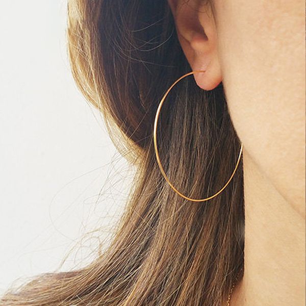 925 sterling silver earrings for women hoop round circle classic big silver earrings minimalist lightweight jewelry, Golden;silver
925 sterling silver earrings for women hoop round circle classic big silver earrings minimalist lightweight jewelry, Golden;silver