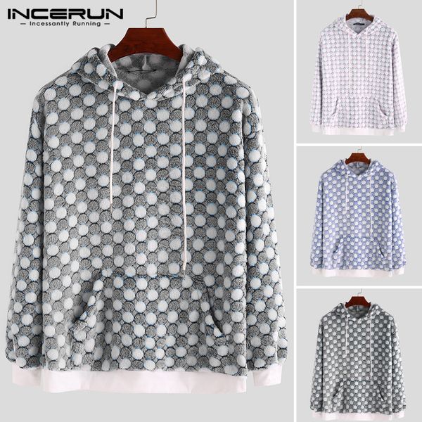 incerun men longh sleeve polka dot print hooded sweatshirt casual streetwear trend autumn warm joggers hoodies pullover s-3xl, Black
incerun men longh sleeve polka dot print hooded sweatshirt casual streetwear trend autumn warm joggers hoodies pullover s-3xl, Black
