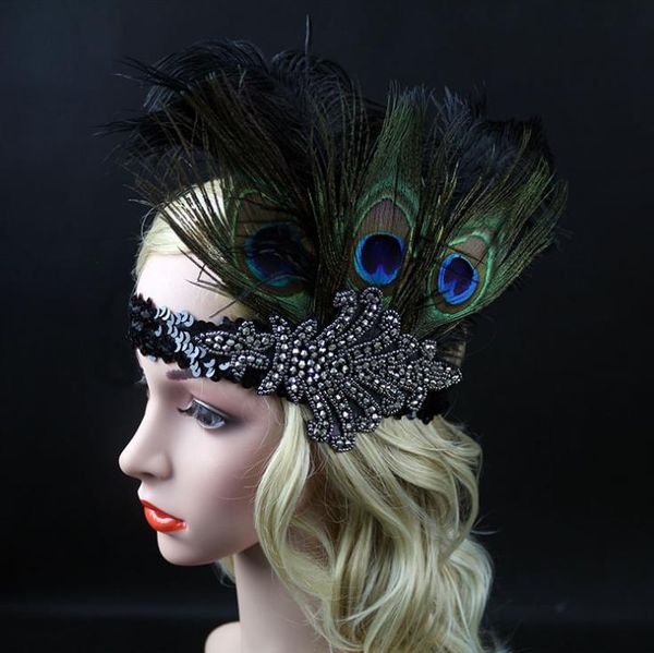 new 3 peacock feather headbands with sequins inserted with diamond colored feather headbands with indian feather headbands, Silver
new 3 peacock feather headbands with sequins inserted with diamond colored feather headbands with indian feather headbands, Silver