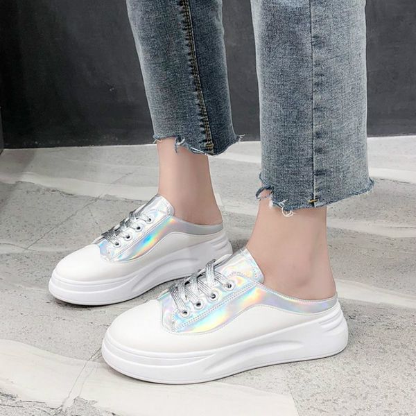 hkxn 2020 new spring summer women pu casual shoes flat sneakers women casual half slippers low upper lace up shoes t, Black
hkxn 2020 new spring summer women pu casual shoes flat sneakers women casual half slippers low upper lace up shoes t, Black