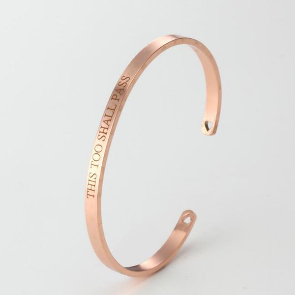 personalized stainless steel engraving for she inspirational cuff bangle charm bracelet gift -this too shall pass, White
personalized stainless steel engraving for she inspirational cuff bangle charm bracelet gift -this too shall pass, White