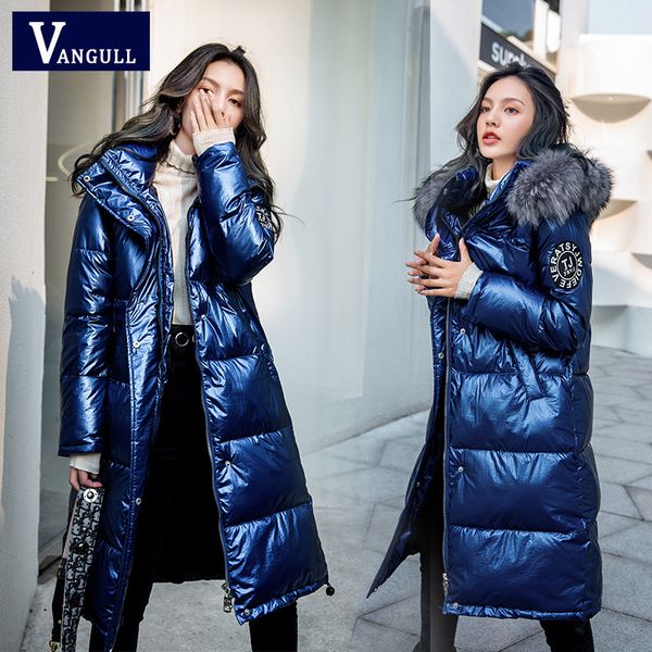 vangull winter parka coats glossy jacket women down cotton jackets long hooded thicken patch design fashion loose chaqueta mujer, Black
vangull winter parka coats glossy jacket women down cotton jackets long hooded thicken patch design fashion loose chaqueta mujer, Black