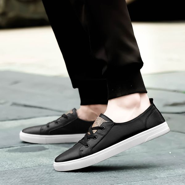 men casual shoes cross-border genuine leather shoes lace up walking sneakers mens lace up sales man, Black
men casual shoes cross-border genuine leather shoes lace up walking sneakers mens lace up sales man, Black