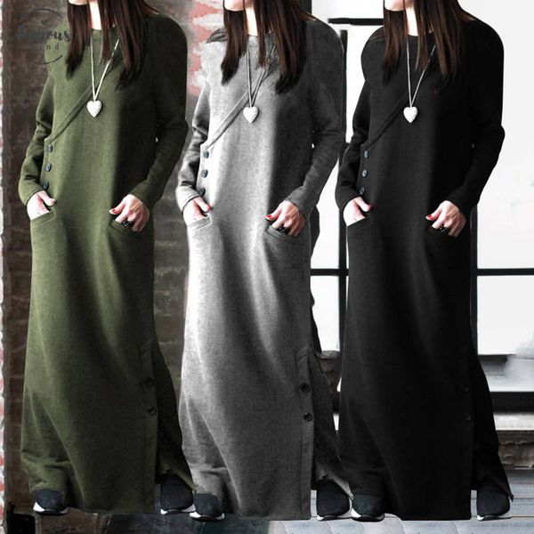 women sweatshirt dress 2020 autumn winter fleece maxi long dress casual pullovers long sleeve twill button basic vestidos 5xl 7, Black;gray
women sweatshirt dress 2020 autumn winter fleece maxi long dress casual pullovers long sleeve twill button basic vestidos 5xl 7, Black;gray