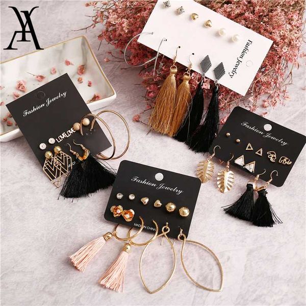ay bohemian gold color geometric ball hoop earrings for women girls fashion mixed love flower tassel earrings set, Golden
ay bohemian gold color geometric ball hoop earrings for women girls fashion mixed love flower tassel earrings set, Golden