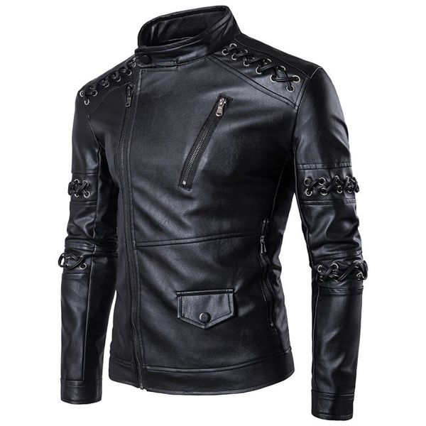 harajuku личность узелок pu leather jacket men punk показать сценическое одежда стенд воротник jaqueta motoqueiro ветровка мужской пальто, Black
harajuku личность узелок pu leather jacket men punk показать сценическое одежда стенд воротник jaqueta motoqueiro ветровка мужской пальто, Black