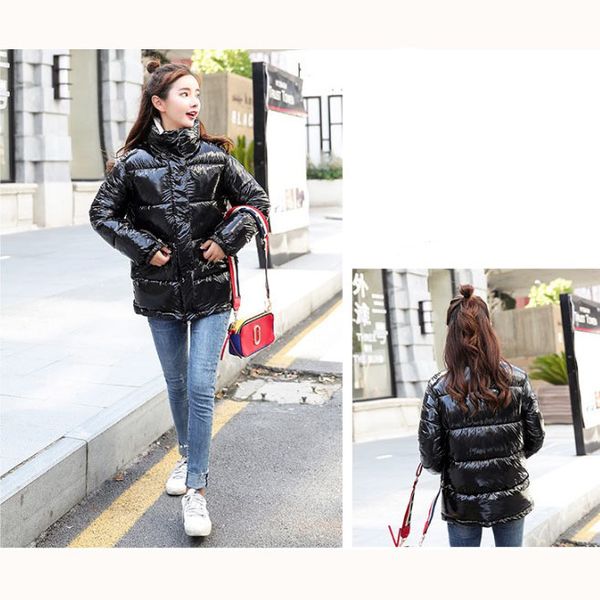 women designer down coat 2019 fashion solid color bright coat womens luxury fashion loose hip hop casual parkas, Black
women designer down coat 2019 fashion solid color bright coat womens luxury fashion loose hip hop casual parkas, Black