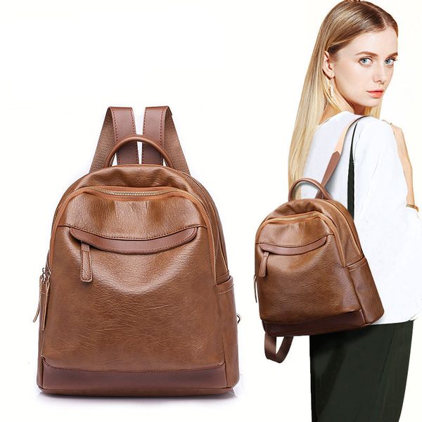 2020 new women's backpack large capacity fashion ladies backpack double zipper solid color anti-theft
2020 new women's backpack large capacity fashion ladies backpack double zipper solid color anti-theft