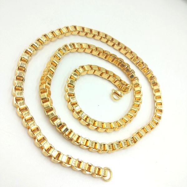 usenset popular gold men's stainless steel box chain necklace women classic curb jewelry yc02, Silver
usenset popular gold men's stainless steel box chain necklace women classic curb jewelry yc02, Silver