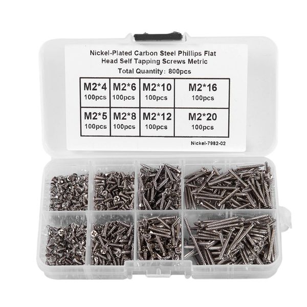 new 800pcs stainless steel self tapping screw assortment kit lock nut wood thread nail screw sets m2
new 800pcs stainless steel self tapping screw assortment kit lock nut wood thread nail screw sets m2