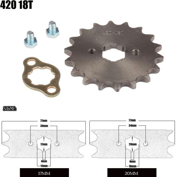 motorcycle front engine sprocket 420 17mm 20mm 18 tooth for stomp upower dirt pit bike atv quad go kart moped buggy scooter
motorcycle front engine sprocket 420 17mm 20mm 18 tooth for stomp upower dirt pit bike atv quad go kart moped buggy scooter