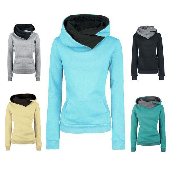 long-sleeved winter women casual solid hoodies lapel hooded sweatshirts pullovers turn-down collar velvet thickening coat, Black
long-sleeved winter women casual solid hoodies lapel hooded sweatshirts pullovers turn-down collar velvet thickening coat, Black