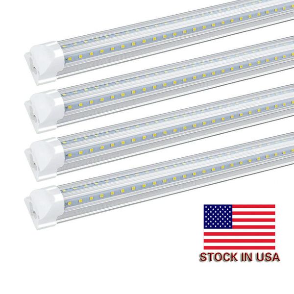 8ft led shop light 72w 7200lm 6500k dual row v shape t8 integrated led tube light cold white clear cover hight output
8ft led shop light 72w 7200lm 6500k dual row v shape t8 integrated led tube light cold white clear cover hight output