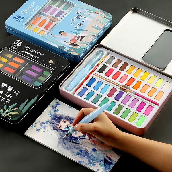 solid watercolor paint set 36/48 color children's beginners hand-painted watercolor painting solid art supplies
solid watercolor paint set 36/48 color children's beginners hand-painted watercolor painting solid art supplies