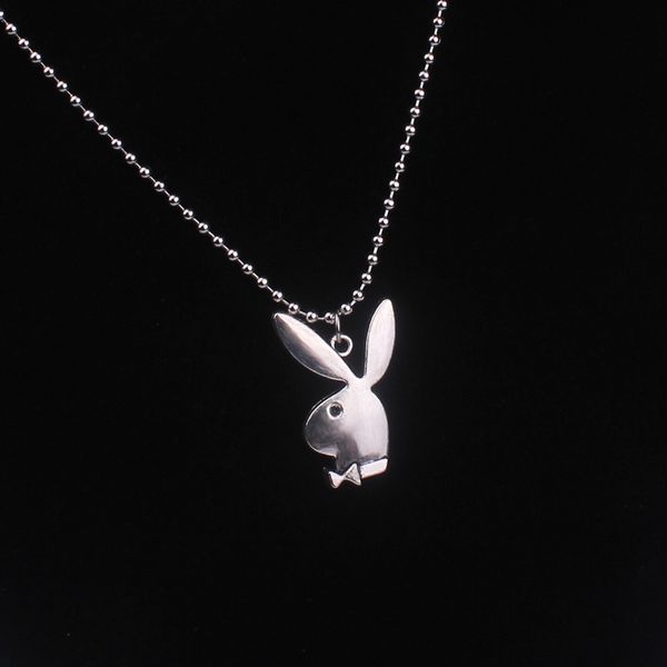 2020 new simple cute ear playboy necklace women men fashion long stainless steel ball beaded chain necklaces collier femme, Silver
2020 new simple cute ear playboy necklace women men fashion long stainless steel ball beaded chain necklaces collier femme, Silver