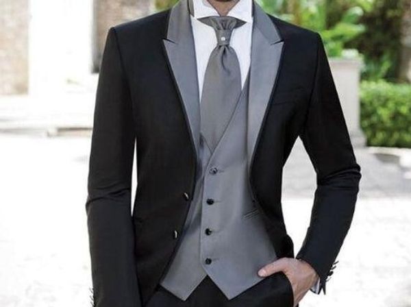 custom made men suits black blazer gray lapel mens suits wedding groom tuxedos groomsmen formal prom 3 pieces (jacket+pants+vest)d79, White;black
custom made men suits black blazer gray lapel mens suits wedding groom tuxedos groomsmen formal prom 3 pieces (jacket+pants+vest)d79, White;black