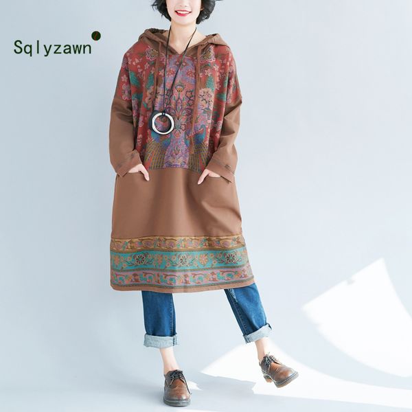 2019 winter muslim women cotton long hoodies dress ladies long sleeve print loose retro oversized hoodie pullover mujer coat, Black
2019 winter muslim women cotton long hoodies dress ladies long sleeve print loose retro oversized hoodie pullover mujer coat, Black