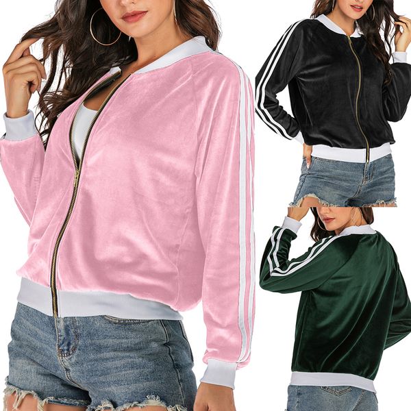 autumn winter zipper jackets fashion long sleeve short jackets women baseball fitness sweatshirts running coat sportswear, Black;red
autumn winter zipper jackets fashion long sleeve short jackets women baseball fitness sweatshirts running coat sportswear, Black;red