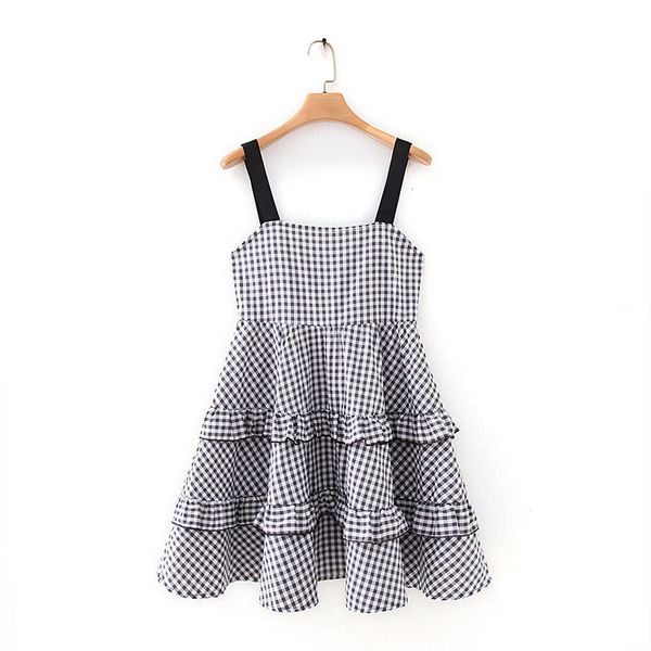 casual dresses women pleat ruffles plaid mini dress backless sleeveless spaghetti straps female chic a line vestidos ds3470, Black;gray
casual dresses women pleat ruffles plaid mini dress backless sleeveless spaghetti straps female chic a line vestidos ds3470, Black;gray