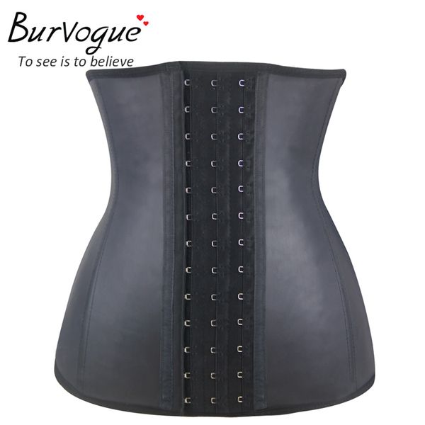 burvogue women latex corset black firm control corset nine steel bone slimming waist cincher underbust, Black;white
burvogue women latex corset black firm control corset nine steel bone slimming waist cincher underbust, Black;white