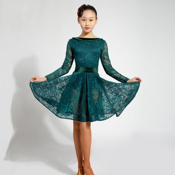 latin dance dress for girls long sleeve lace standard ballroom dancing dresses for kids performance wear salsa clothes dn1441, Black;red
latin dance dress for girls long sleeve lace standard ballroom dancing dresses for kids performance wear salsa clothes dn1441, Black;red