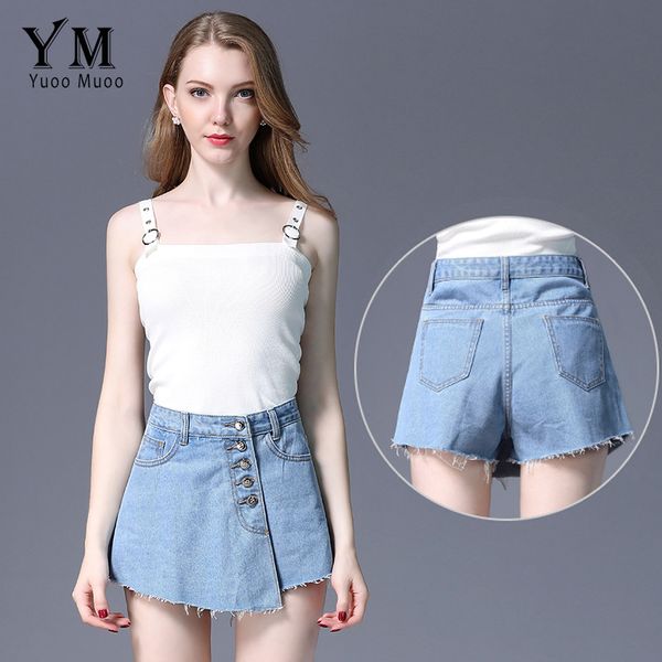 yuoomuoo new style loose women's denim shorts summer high waist vintage wide leg shorts skirt female buttons a line jeans, White;black
yuoomuoo new style loose women's denim shorts summer high waist vintage wide leg shorts skirt female buttons a line jeans, White;black