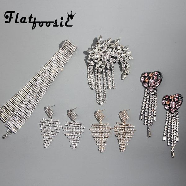 flatfoosie bohemian 2019 new crystal tassel drop dangle earrings fashion for women jewelry pendant earring wedding accessories, Silver
flatfoosie bohemian 2019 new crystal tassel drop dangle earrings fashion for women jewelry pendant earring wedding accessories, Silver