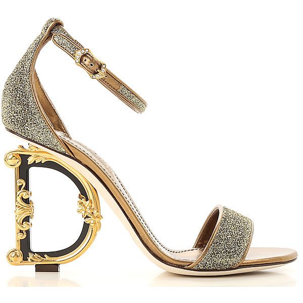 High Heels Sandals for woman, Genuine Leather Dressing Pumps with D Baroque & G Sculpted Heel sandals