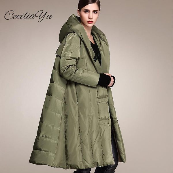 2018 ceciliayu winter new style fashion down jacket long knee thick loose large size women's long down coat, Black
2018 ceciliayu winter new style fashion down jacket long knee thick loose large size women's long down coat, Black