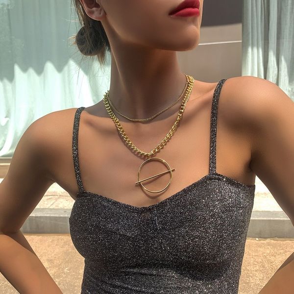 gold silver link chain necklace for women 2020 multi-layer circle pendant necklaces punk clavicle necklace statement jewelry
gold silver link chain necklace for women 2020 multi-layer circle pendant necklaces punk clavicle necklace statement jewelry
