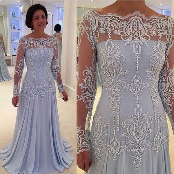 2019 lace mother of the bride dresses long sleeves a line sheer bateau floor length chiffon beach women prom wedding guest gowns, Black;red
2019 lace mother of the bride dresses long sleeves a line sheer bateau floor length chiffon beach women prom wedding guest gowns, Black;red