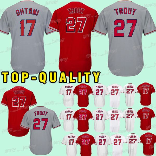 Los Angeles Ange 27 Mike Trout 17 Shohei Ohtani Jersey 2018 New 100% Stitched superior quality Top MEN Jerseys 
Los Angeles Ange 27 Mike Trout 17 Shohei Ohtani Jersey 2018 New 100% Stitched superior quality Top MEN Jerseys