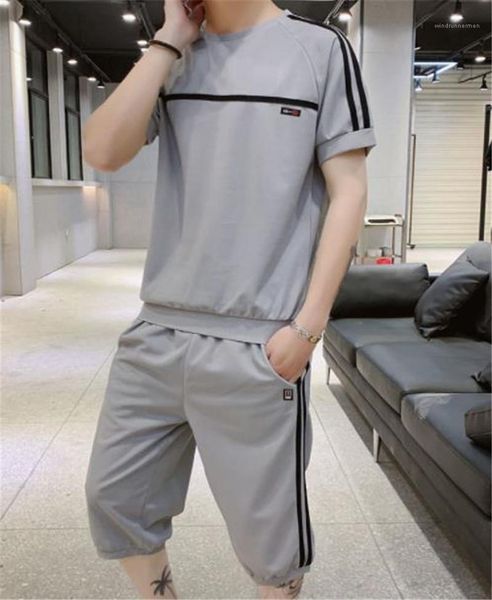 sleeve 2pcs mens tracksuits summer short pants two piece sports sets mens clothing striped print short, Gray
sleeve 2pcs mens tracksuits summer short pants two piece sports sets mens clothing striped print short, Gray