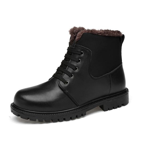 autumn and winter add fur men boots comfortable men winter shoes natural leather waterproof snow boots, Black
autumn and winter add fur men boots comfortable men winter shoes natural leather waterproof snow boots, Black