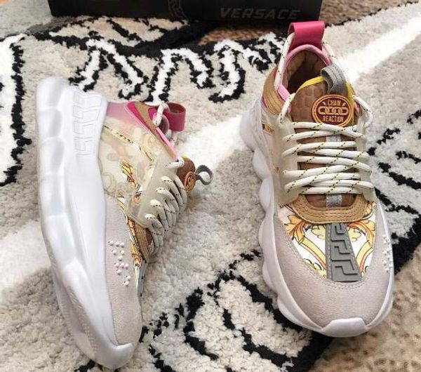 2019 цепная реакция Роскошные дизайнерские туфли Мужчины Женщины Медуза кроссовки