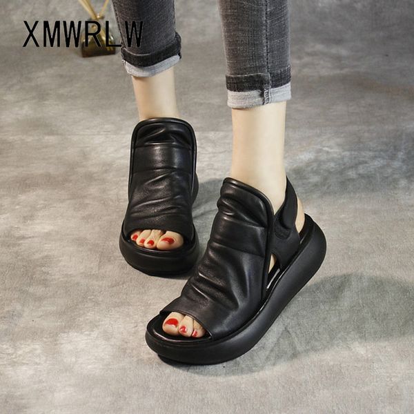 xmwrlw genuine leather gladiator sandals women's summer shoes hook & loop wedges shoes for women summer sandals ladies shoe, Black
xmwrlw genuine leather gladiator sandals women's summer shoes hook & loop wedges shoes for women summer sandals ladies shoe, Black