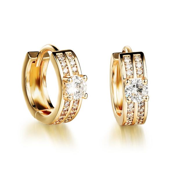 classic cubic zirconia hoops earrings for women gold color fashion wedding party jewelry copper alloy earrings hoops, Golden
classic cubic zirconia hoops earrings for women gold color fashion wedding party jewelry copper alloy earrings hoops, Golden